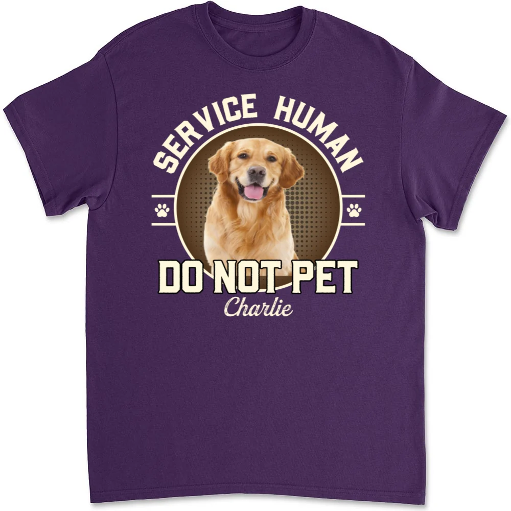 Service Human Logo Photo - Personalized Custom Unisex T-Shirt - Image 5