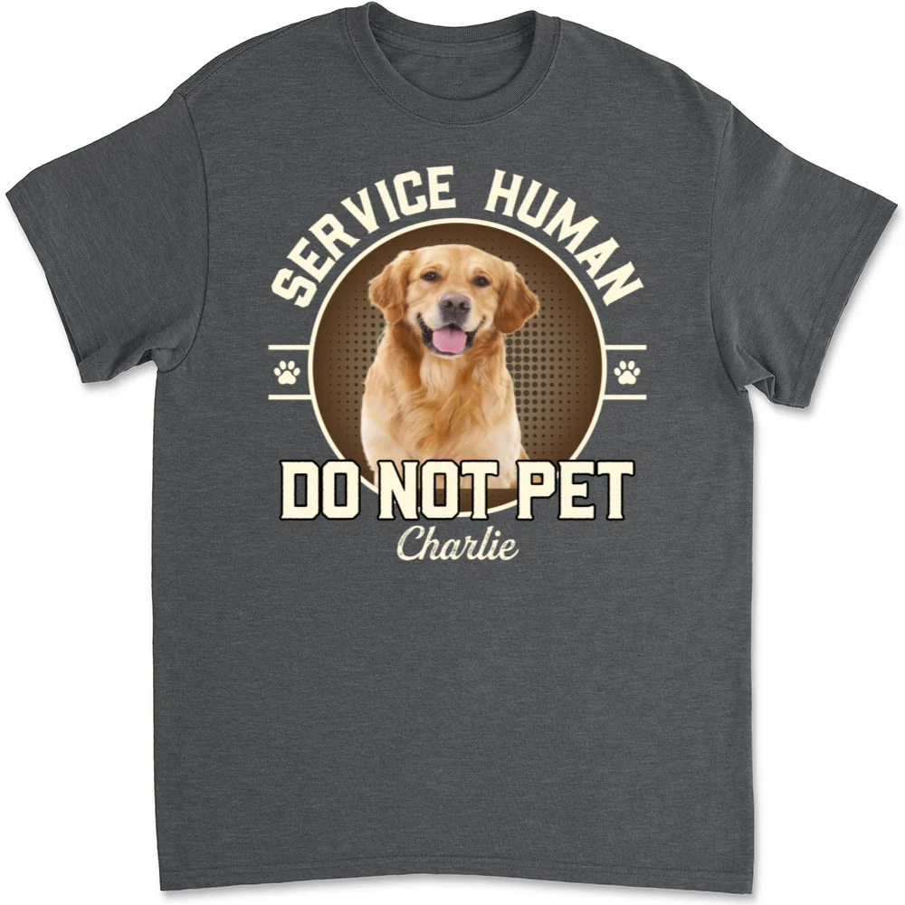 Service Human Logo Photo - Personalized Custom Unisex T-Shirt - Image 6