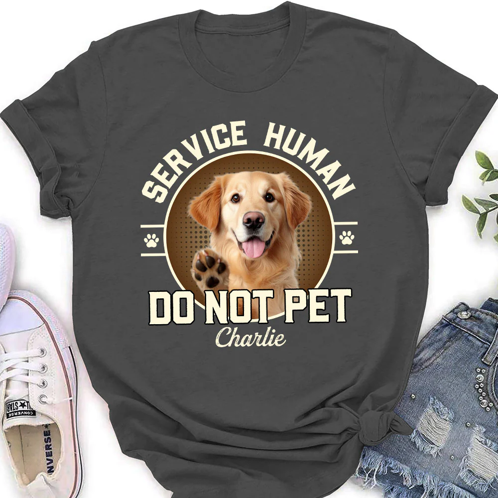 Service Human Logo Photo - Personalized Custom Women's T-Shirt