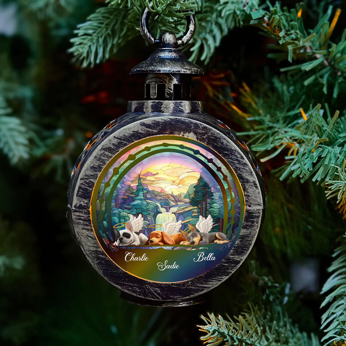 Seven Shades Of You - Personalized Custom Christmas Lantern - Image 2