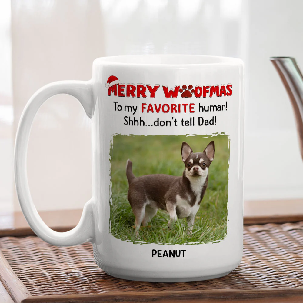 Shhh Dont Tell Mom Dad Photo - Personalized Custom Coffee Mug - Image 2