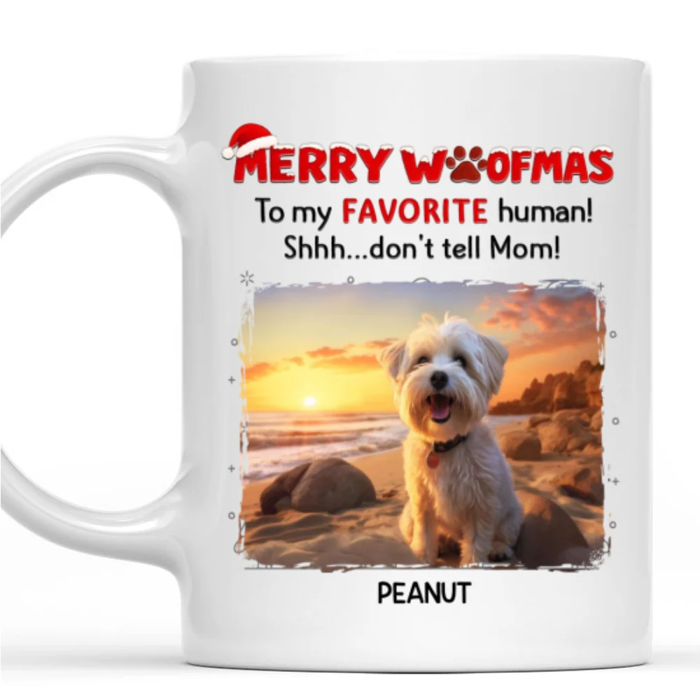 Shhh Dont Tell Mom Dad Photo - Personalized Custom Coffee Mug - Image 4