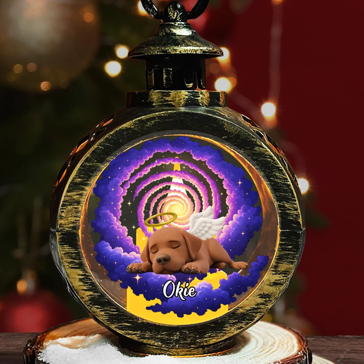 Silvery Sparkle - Personalized Custom Christmas Lantern - Image 6