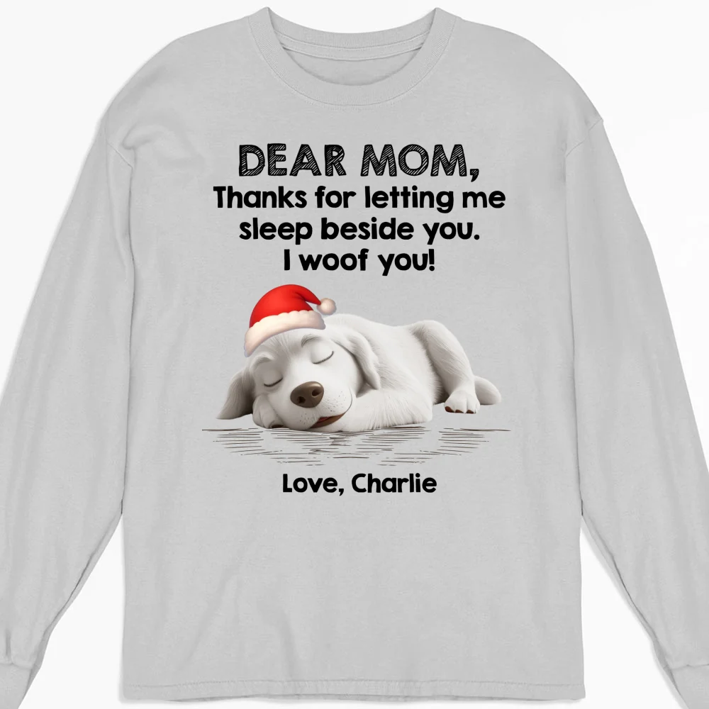 Sleep Beside Mom And Dad - Personalized Custom Long Sleeve T-Shirt - Image 3