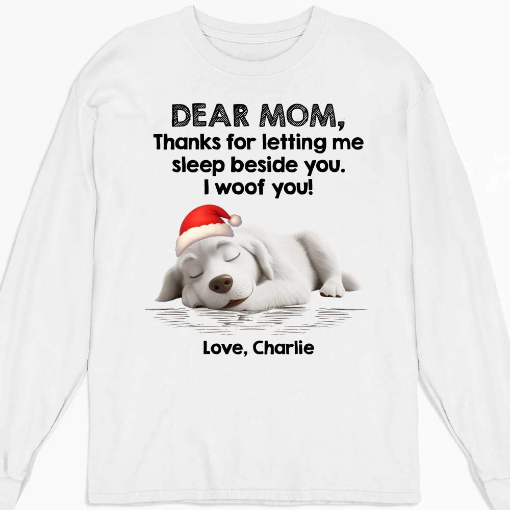 Sleep Beside Mom And Dad - Personalized Custom Long Sleeve T-Shirt - Image 4