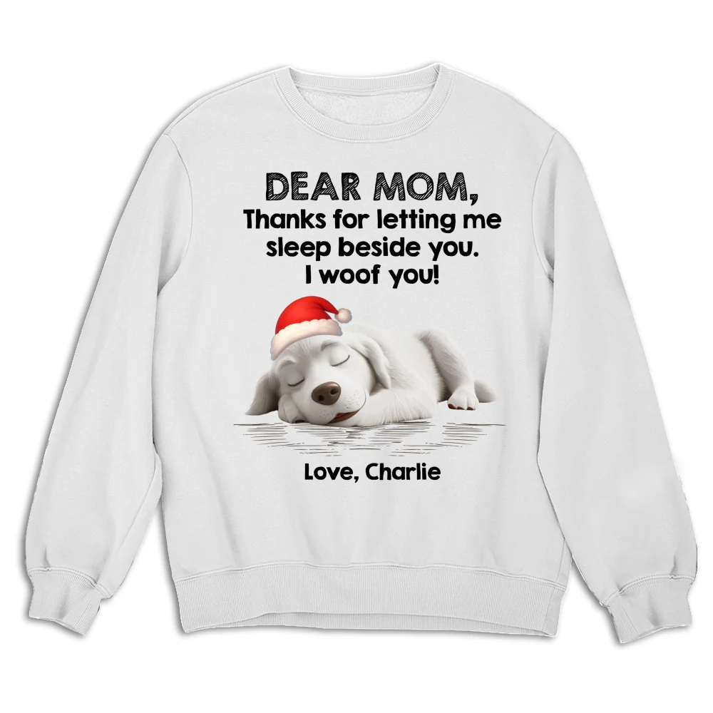 Sleep Beside Mom And Dad - Personalized Custom Sweatshirt - Image 3