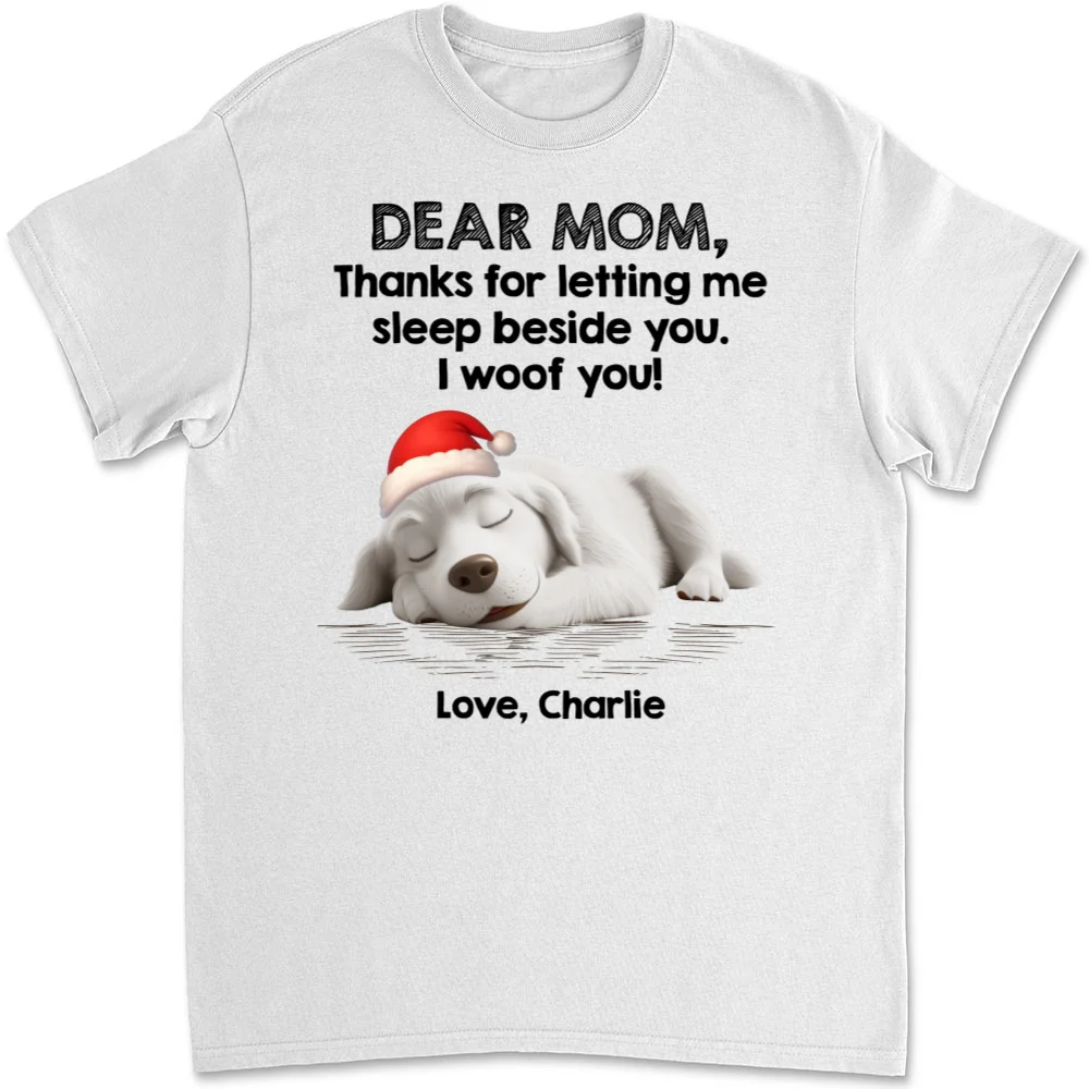 Sleep Beside Mom And Dad - Personalized Custom Unisex T-Shirt - Image 5