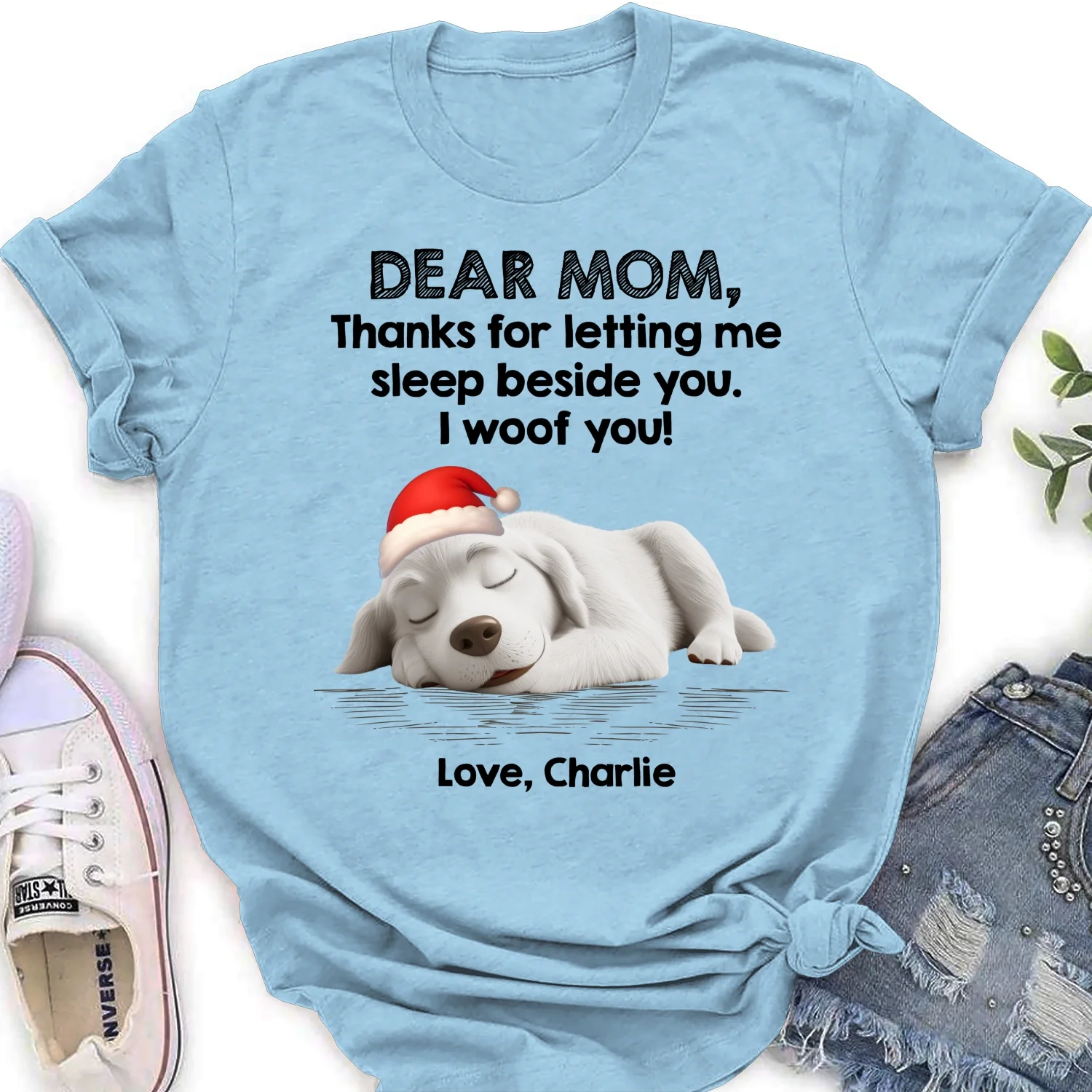 Sleep Beside Mom And Dad - Personalized Custom Women's T-Shirt - Image 8