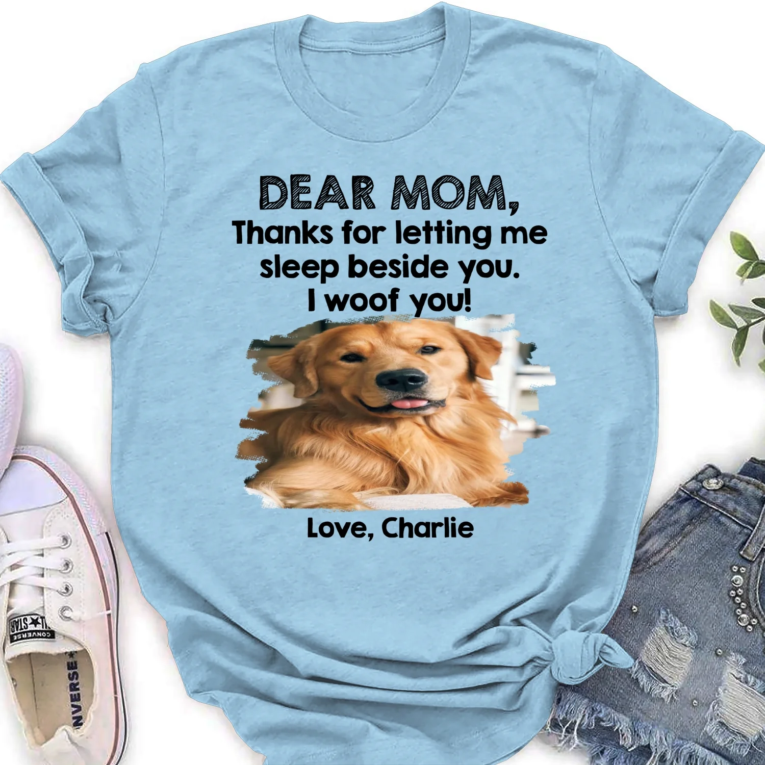 Sleep Beside Mom And Dad Photo - Personalized Custom Women's T-Shirt - Image 9