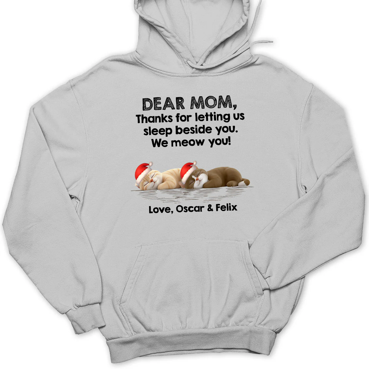 Sleep Beside Mom And Dad Ver Cat - Personalized Custom Hoodie