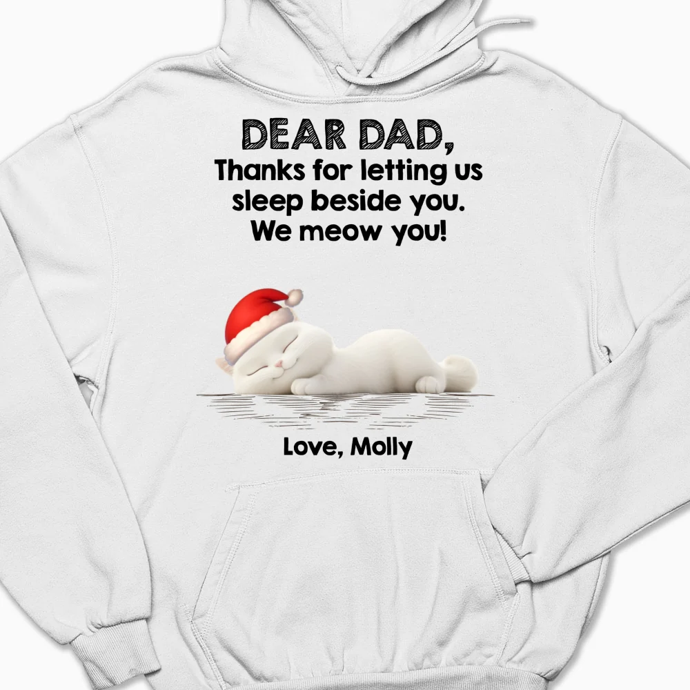 Sleep Beside Mom And Dad Ver Cat - Personalized Custom Hoodie - Image 4