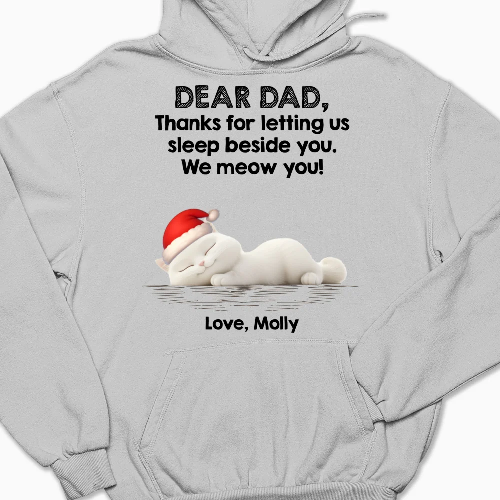 Sleep Beside Mom And Dad Ver Cat - Personalized Custom Hoodie - Image 5