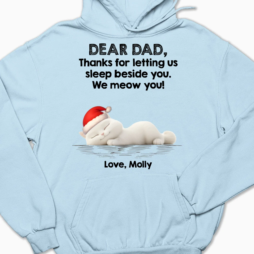 Sleep Beside Mom And Dad Ver Cat - Personalized Custom Hoodie - Image 6