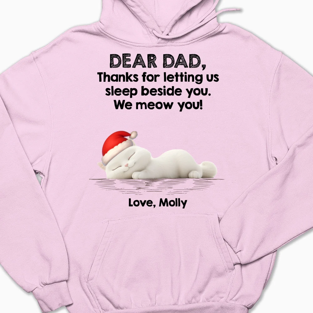 Sleep Beside Mom And Dad Ver Cat - Personalized Custom Hoodie - Image 7