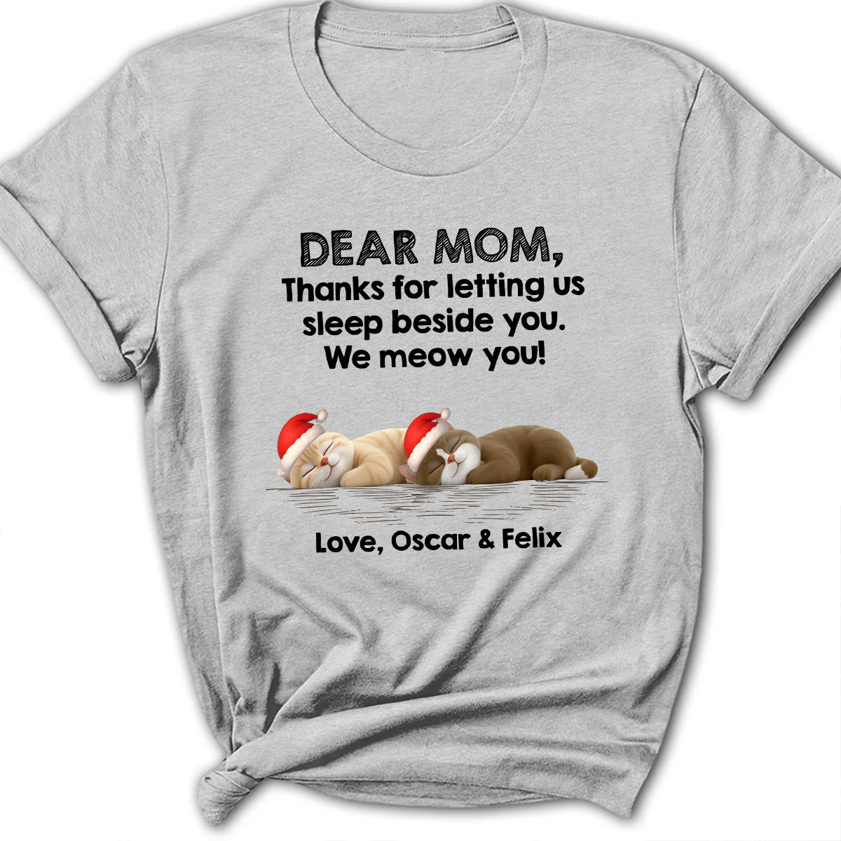 Sleep Beside Mom And Dad Ver Cat - Personalized Custom Women's T-Shirt