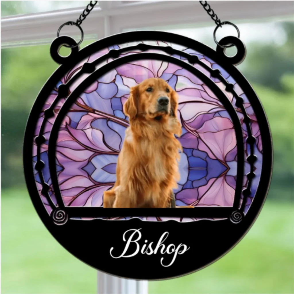 Sleep In Peace Photo - Personalized Custom Suncatcher - Image 2