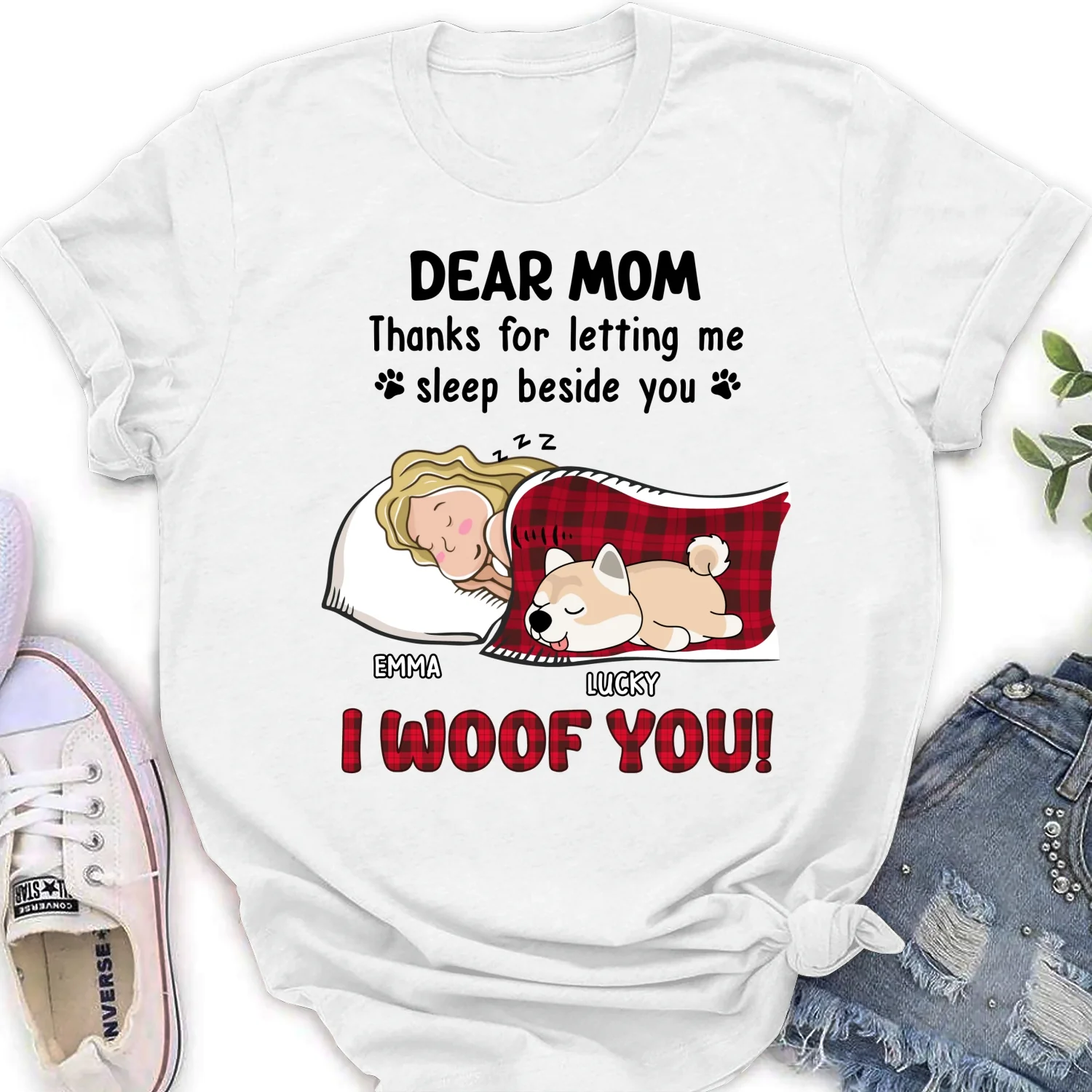 Sleep With You - Personalized Custom Women's T-Shirt - Image 5