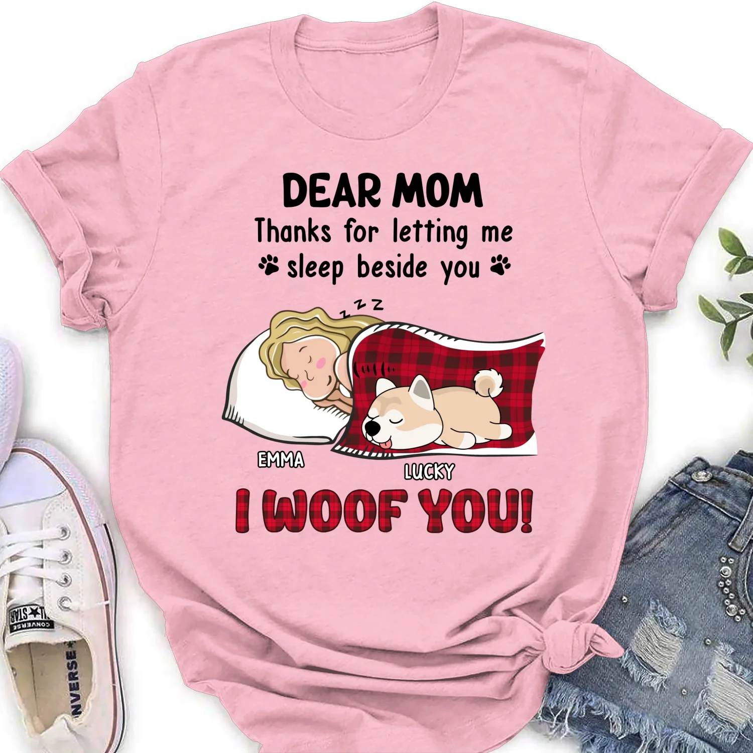 Sleep With You - Personalized Custom Women's T-Shirt - Image 7
