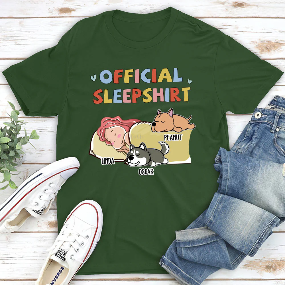 Sleeping Dog Sleepshirt Version 2 - Personalized Custom Unisex T-shirt - Image 3