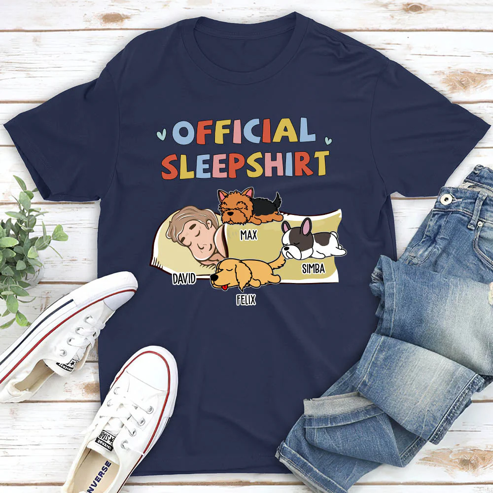 Sleeping Dog Sleepshirt Version 2 - Personalized Custom Unisex T-shirt - Image 4