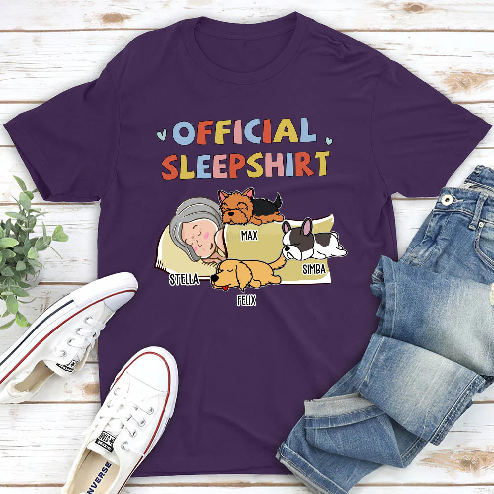 Sleeping Dog Sleepshirt Version 2 - Personalized Custom Unisex T-shirt - Image 5
