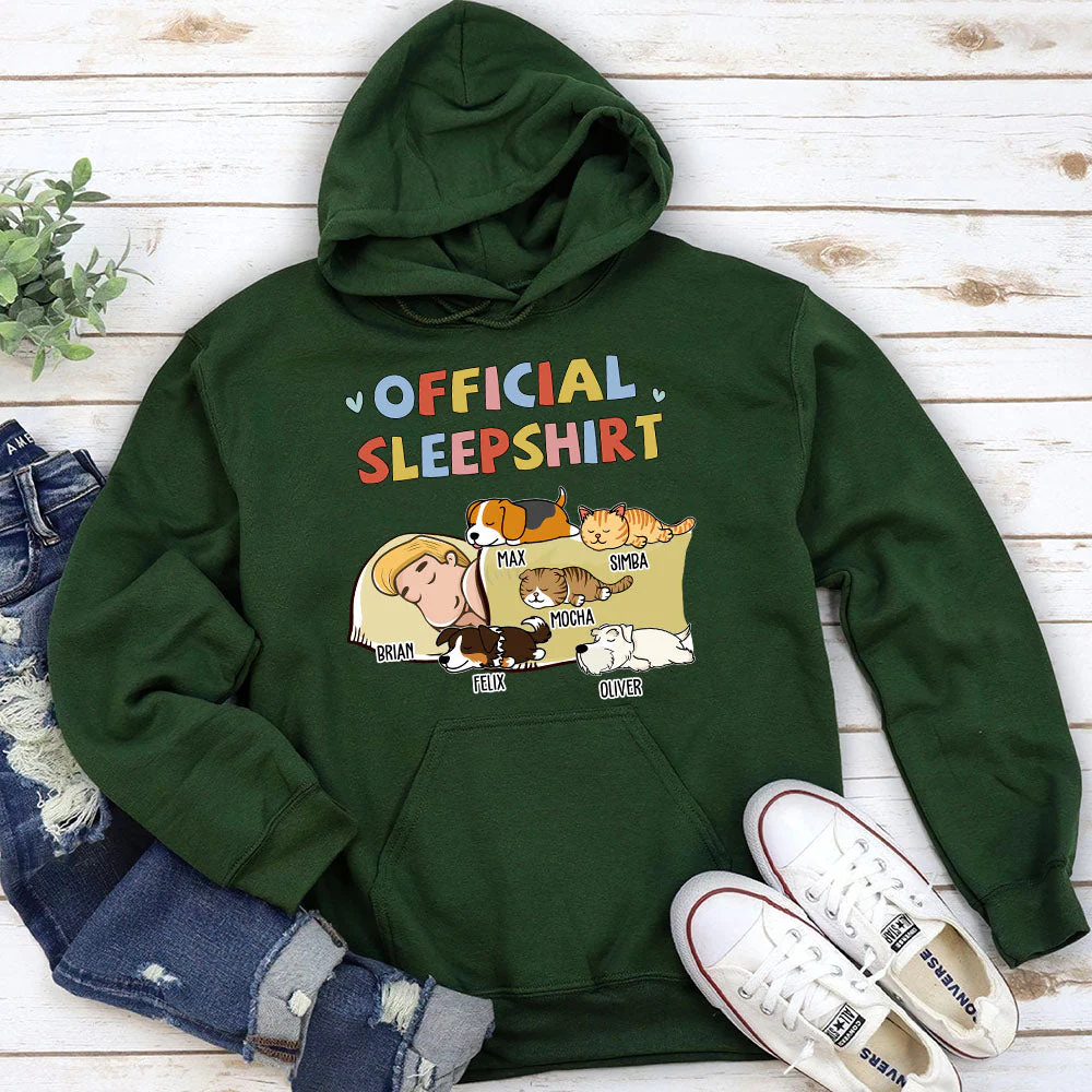 Sleeping Pet Sleepshirt Version 2 - Personalized Custom Hoodie - Image 4