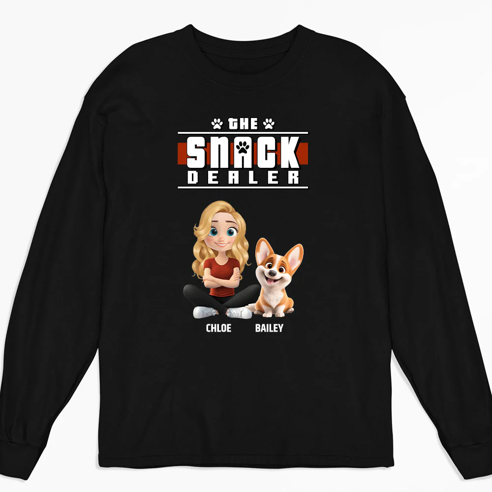 Snack Dealer Cartoon - Personalized Custom Long Sleeve T-Shirt