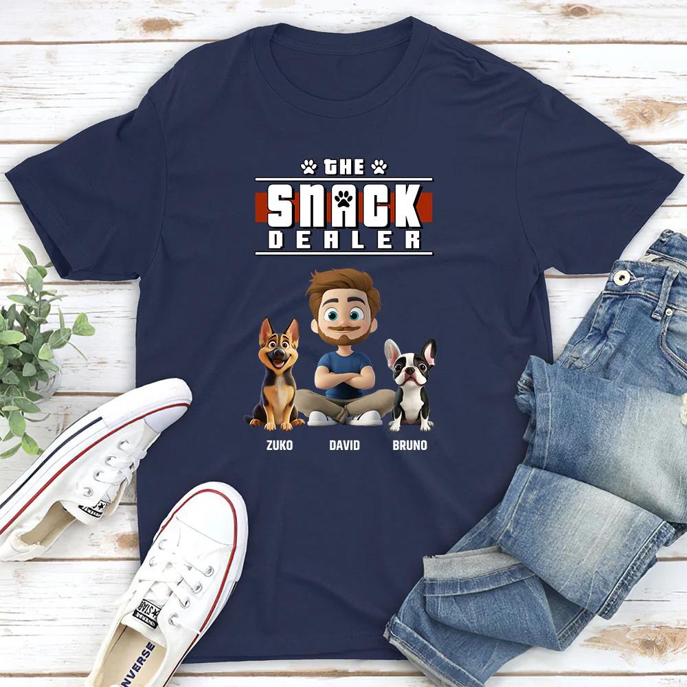 Snack Dealer Cartoon - Personalized Custom Unisex T-Shirt - Image 2