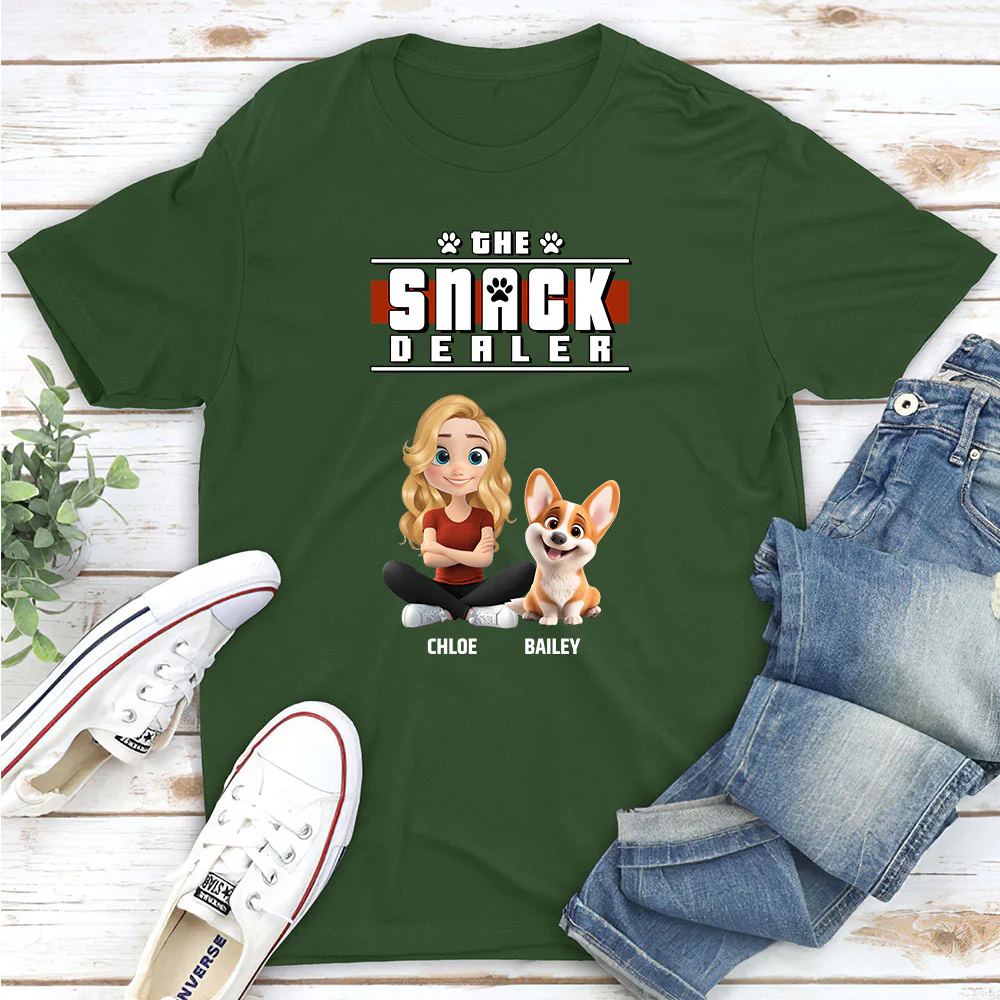 Snack Dealer Cartoon - Personalized Custom Unisex T-Shirt - Image 3
