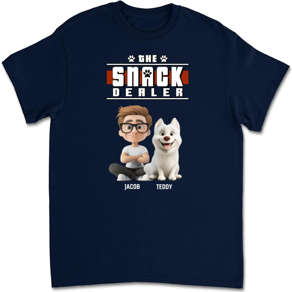 Snack Dealer Cartoon - Personalized Custom Unisex T-Shirt - Image 7