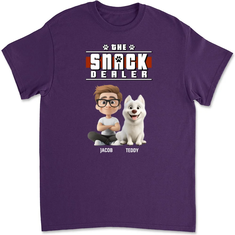 Snack Dealer Cartoon - Personalized Custom Unisex T-Shirt - Image 9