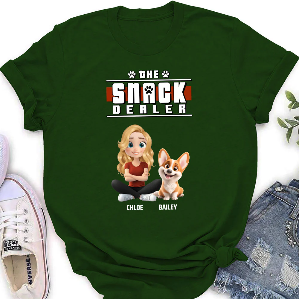 Snack Dealer Cartoon - Personalized Custom Women's T-Shirt - Image 3