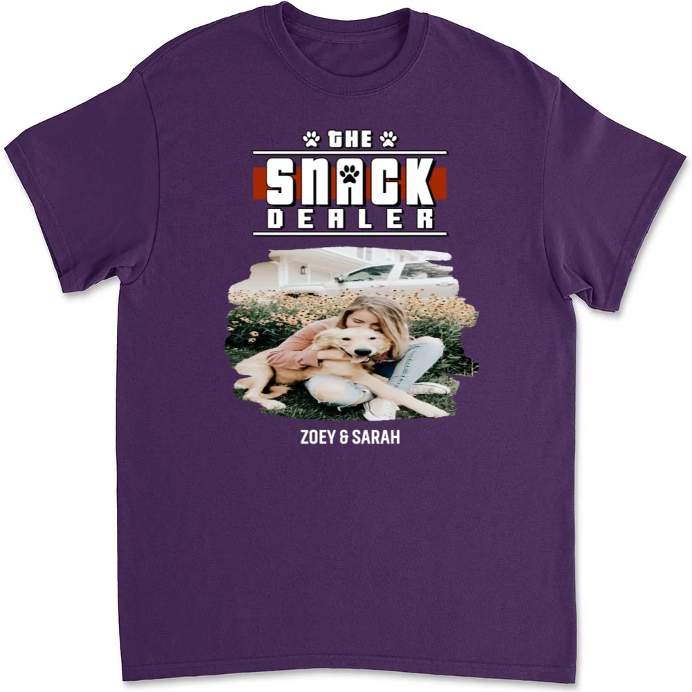 Snack Dealer Cartoon Photo - Personalized Custom Unisex T-Shirt - Image 10