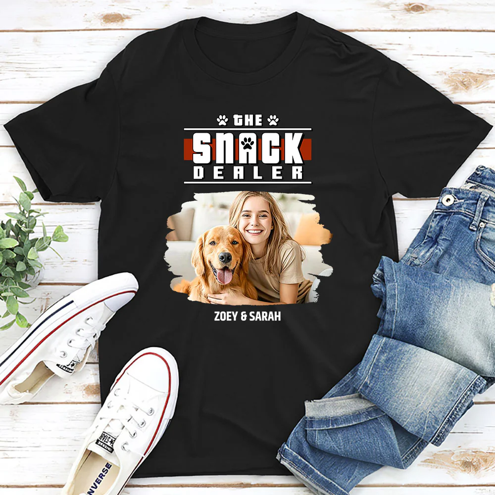 Snack Dealer Cartoon Photo - Personalized Custom Unisex T-Shirt - Image 2