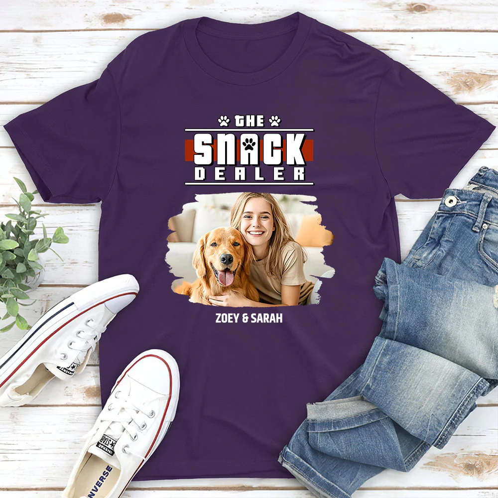 Snack Dealer Cartoon Photo - Personalized Custom Unisex T-Shirt - Image 5
