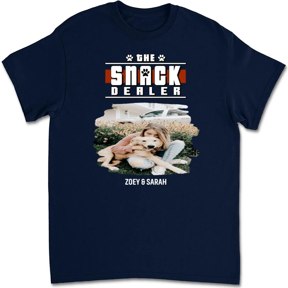 Snack Dealer Cartoon Photo - Personalized Custom Unisex T-Shirt - Image 8