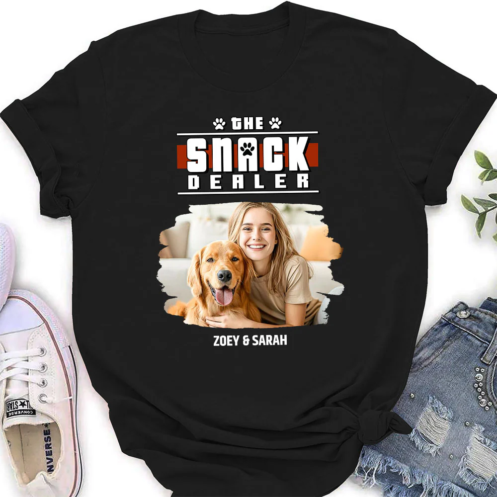 Snack Dealer Cartoon Photo - Personalized Custom Women's T-Shirt - Image 2
