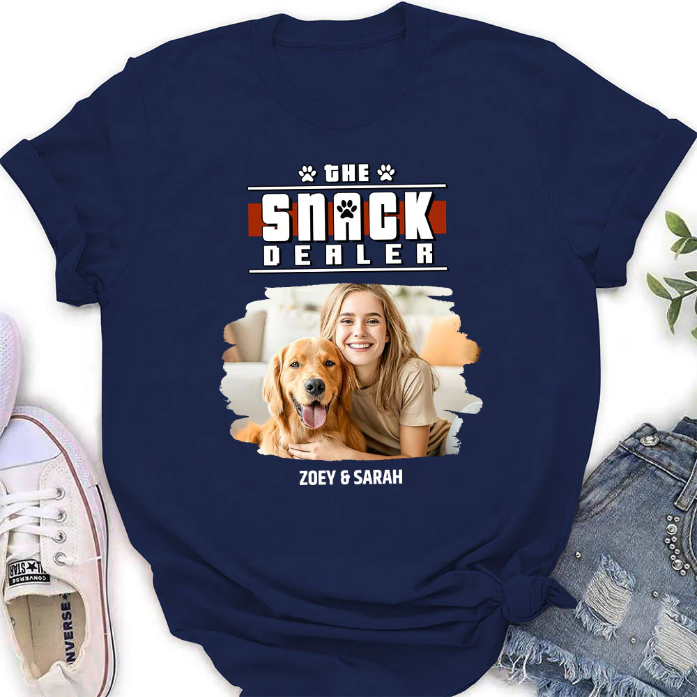 Snack Dealer Cartoon Photo - Personalized Custom Women's T-Shirt - Image 3