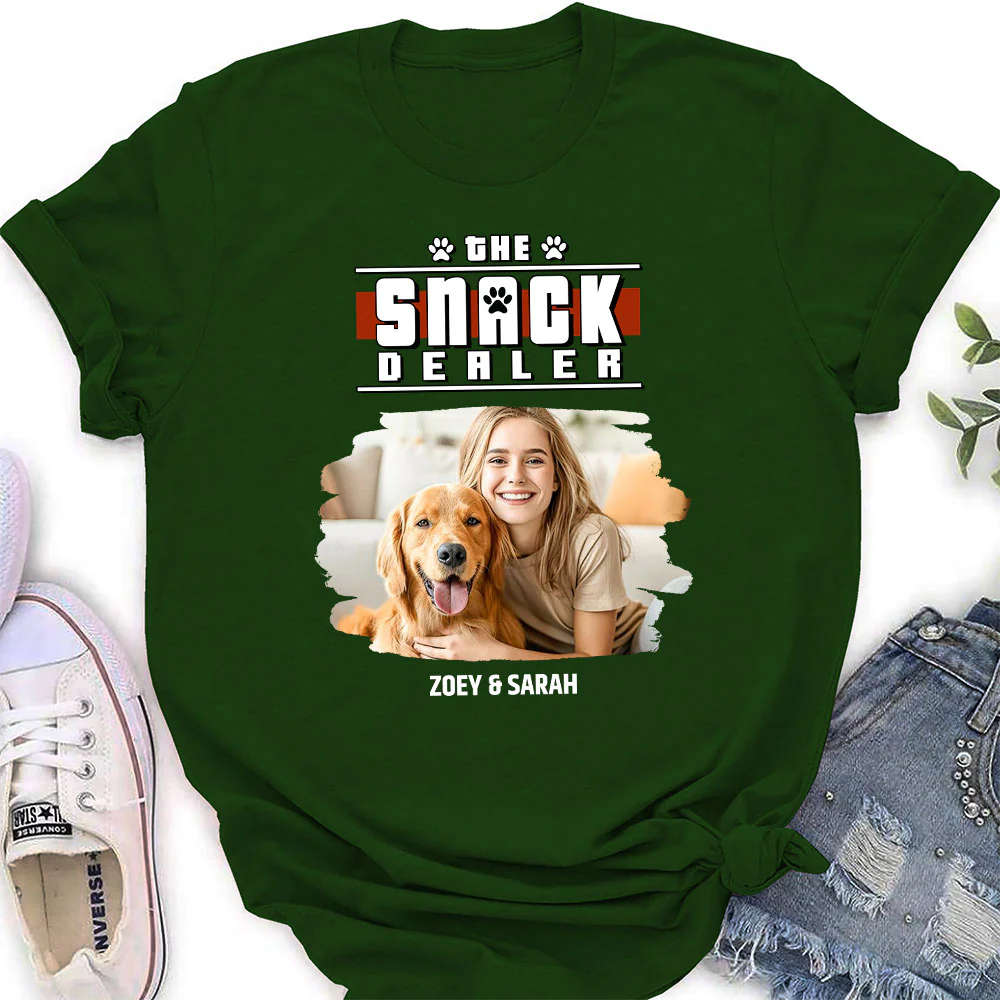 Snack Dealer Cartoon Photo - Personalized Custom Women's T-Shirt - Image 4