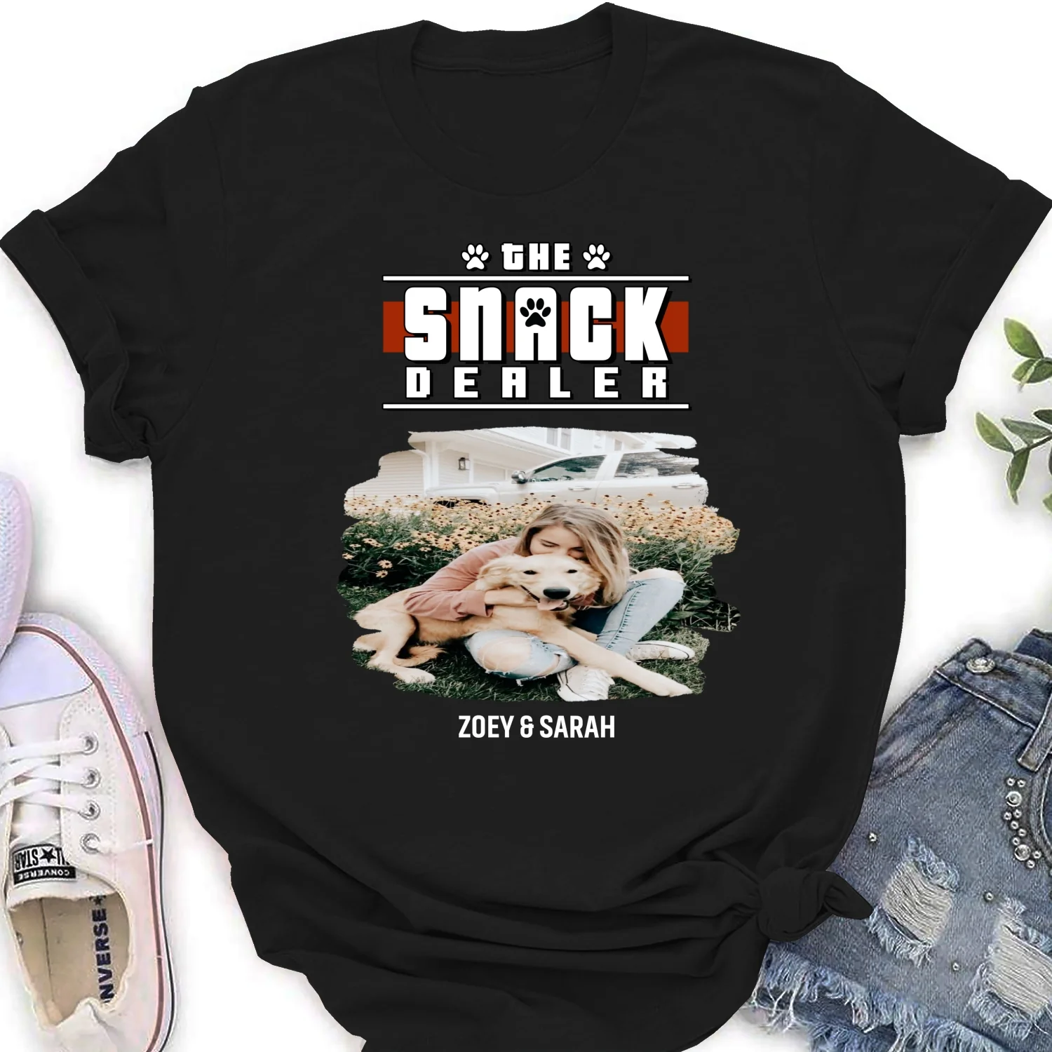 Snack Dealer Cartoon Photo - Personalized Custom Women's T-Shirt - Image 7
