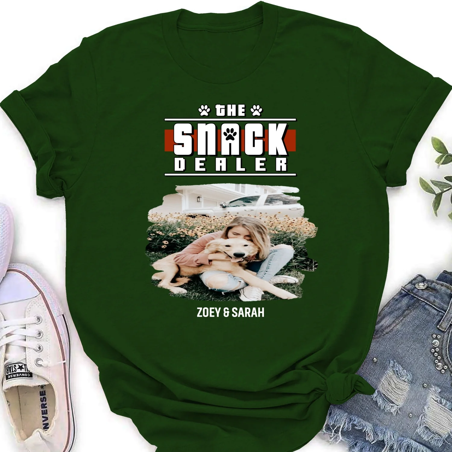 Snack Dealer Cartoon Photo - Personalized Custom Women's T-Shirt - Image 9