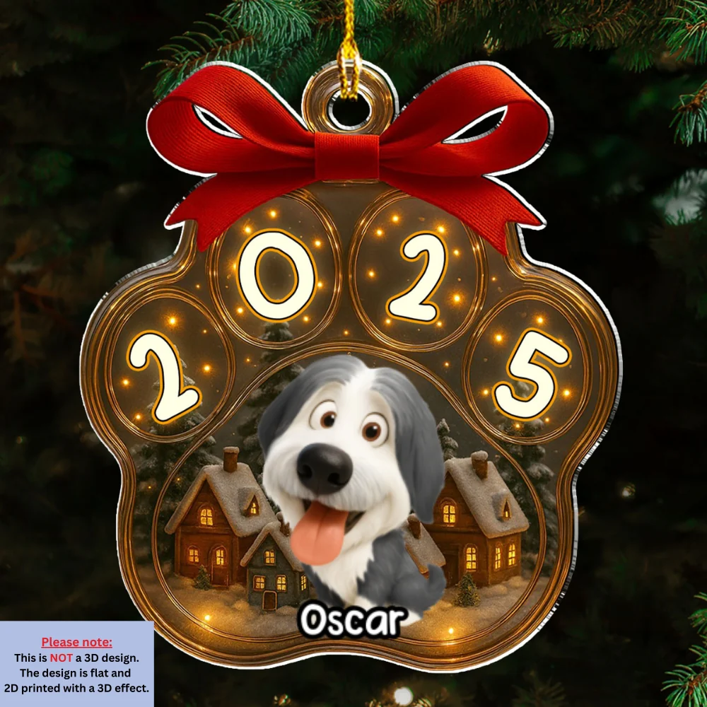 Snow All Over Here - Personalized Custom 3D Inflated Effect Acrylic Ornament - Image 6