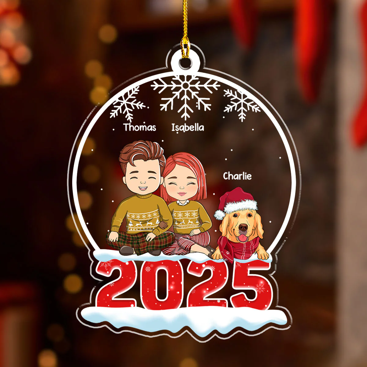 Snow Globe Pet 2025 - Personalized Custom Acrylic Ornament - Image 4