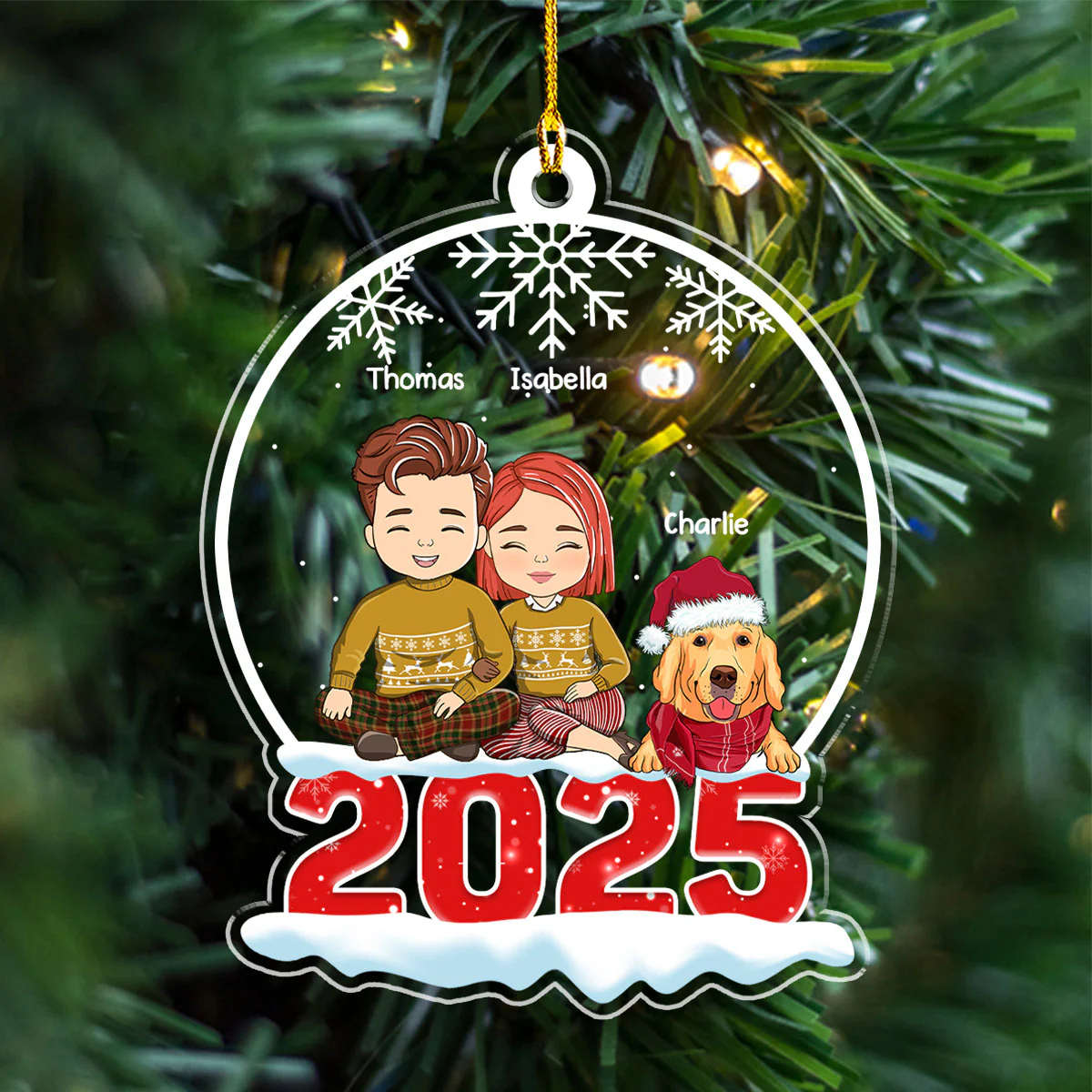 Snow Globe Pet 2025 - Personalized Custom Acrylic Ornament - Image 5