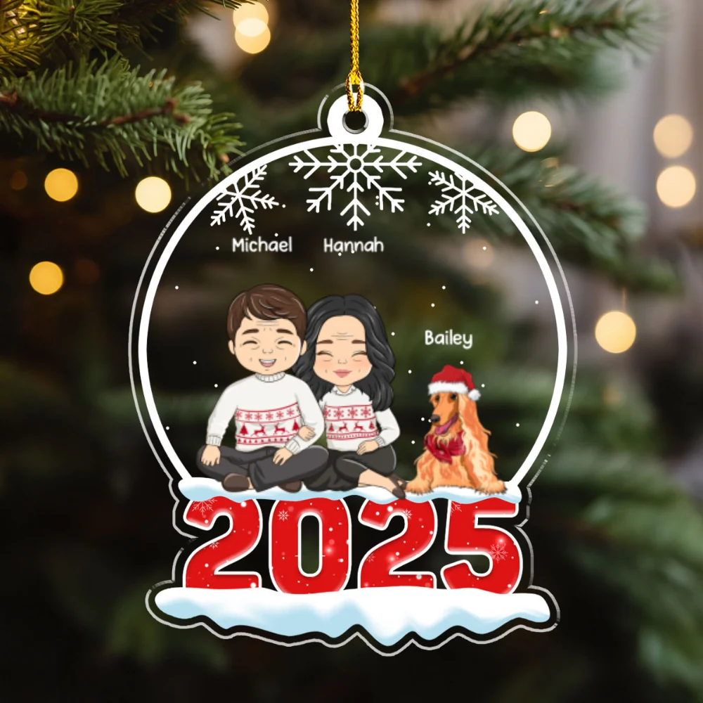 Snow Globe Pet 2025 - Personalized Custom Acrylic Ornament - Image 7