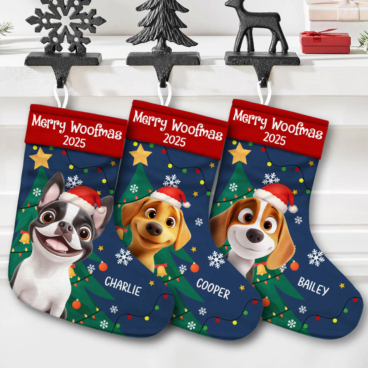 Snow Pawliday - Personalized Custom Christmas Stocking - Image 4