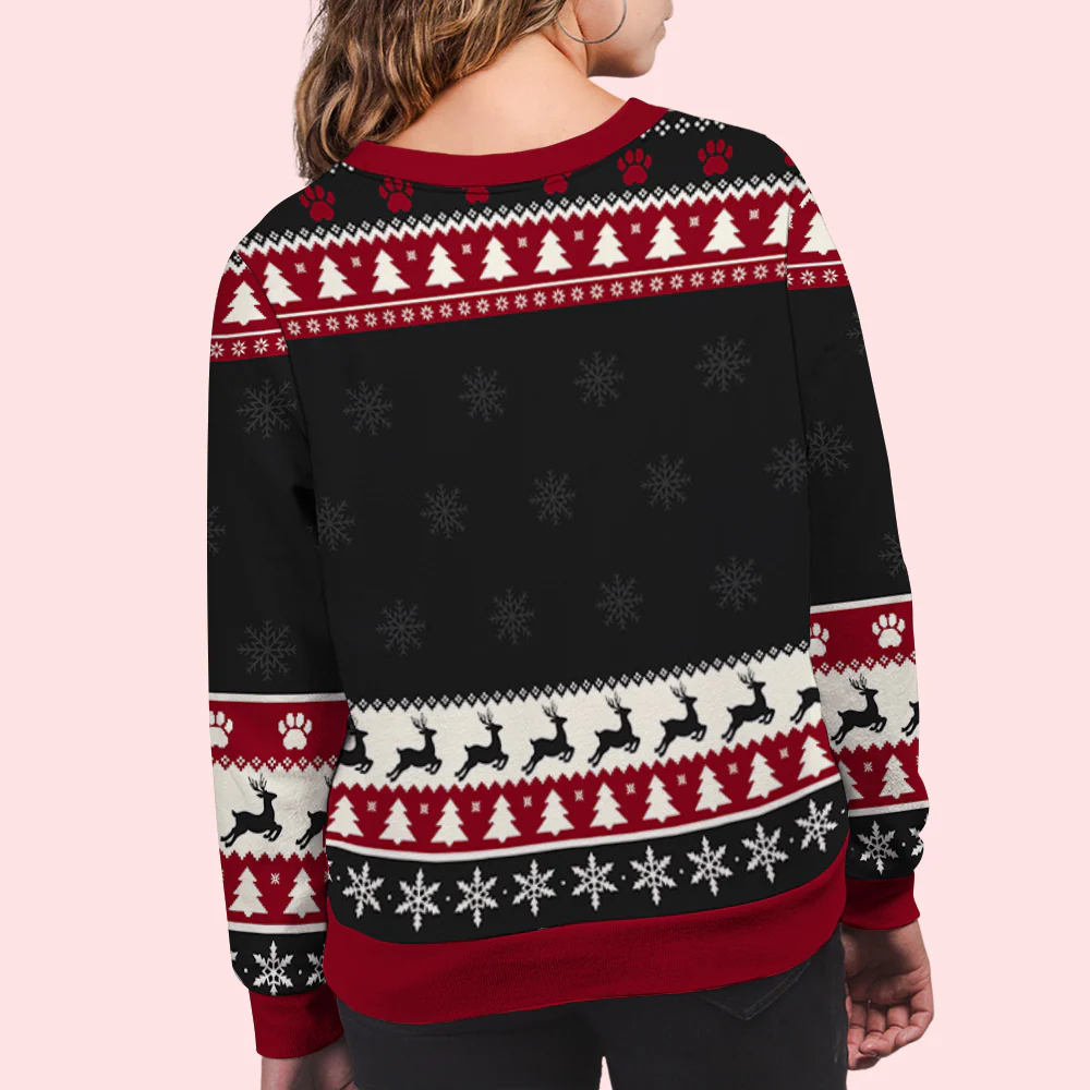 Snowy Pawlidays - Personalized Custom All-Over-Print Sweatshirt - Image 6