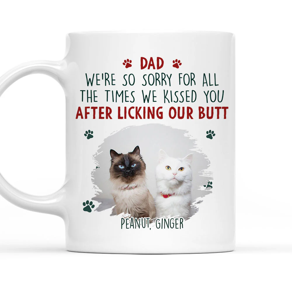 Sorry Cat Mom Dad Cartoon Photo - Personalized Custom Coffee Mug