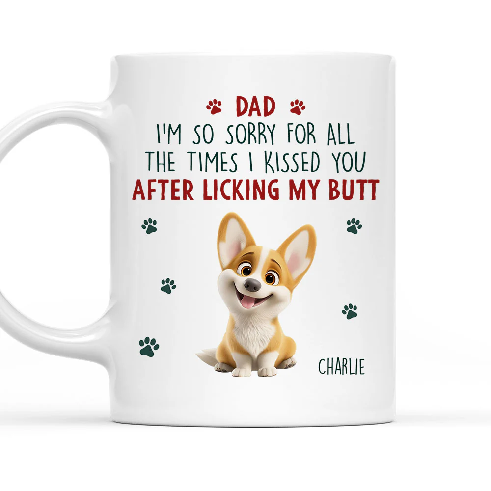 Sorry Mom Dad Cartoon - Personalized Custom Coffee Mug