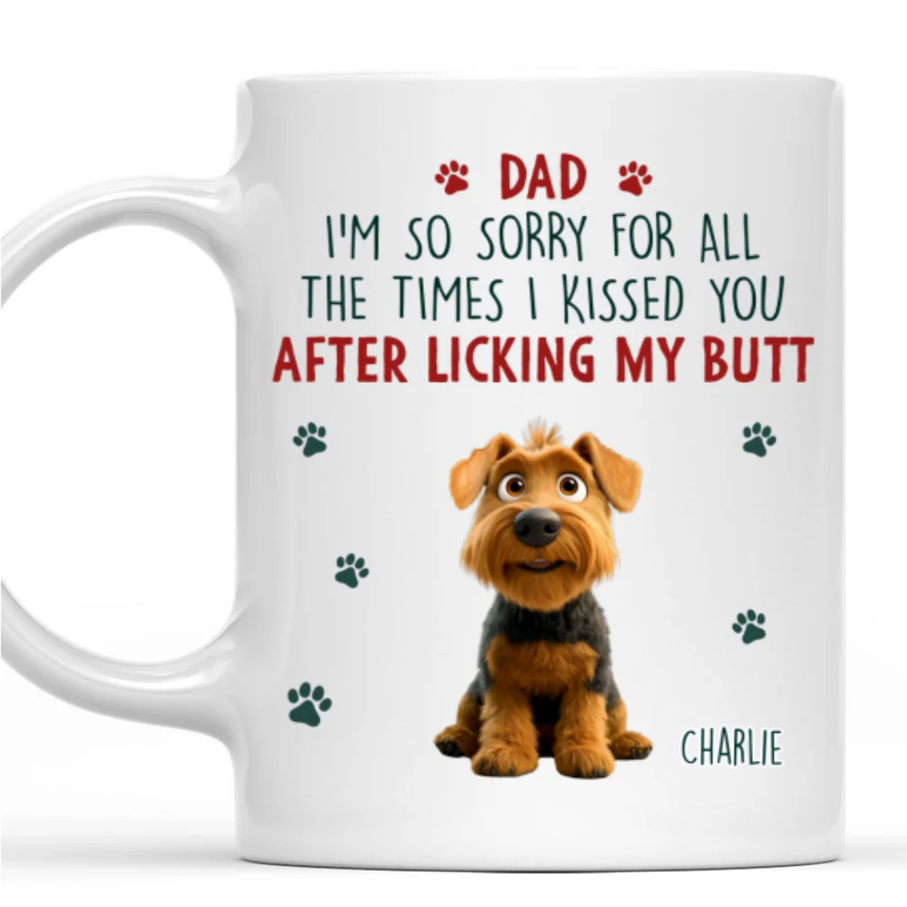 Sorry Mom Dad Cartoon - Personalized Custom Coffee Mug - Image 6